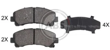 Колодка гальм. диск. передн. (вир-во ABS) A.B.S. 37943