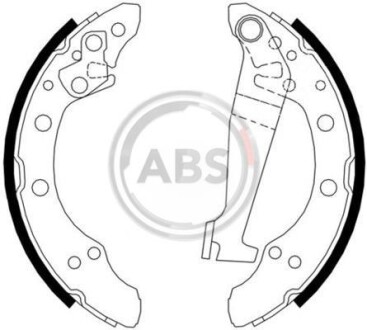 Колодка тормозов. барабан. AUDI/VW 80/100/Passat задн. (выр-во ABS) A.B.S. 8778