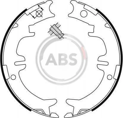 Колодка гальм. барабан. LEXUS, TOYOTA задн. (вир-во ABS) A.B.S. 9114 (фото 1)