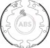 Колодка гальм. барабан. LEXUS, TOYOTA задн. (вир-во ABS) A.B.S. 9114 (фото 1)