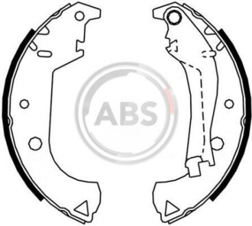 Колодка гальм. барабан. FIAT Doblo задн. (вір-во ABS) A.B.S. 9119