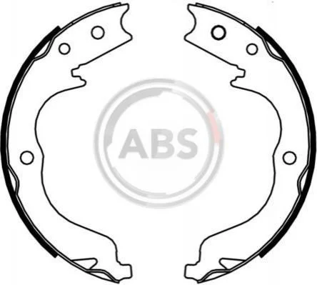 Колодка тормозов. барабан. MITSUBISHI LANCER 2.0 EVO 08-,OUTLANDER II 2.2 3.0 07 задн. (выр-во ABS) A.B.S. 9235 (фото 1)