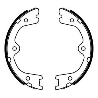 Колодки барабанні задні nissan murano infiniti fx 35 45 2005 (в-во) ABE C01062ABE