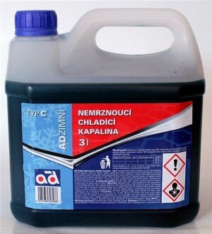 Антифриз концентрат синій, -38 °C, G11, 3 л AD ANTIFREEZE C 3L