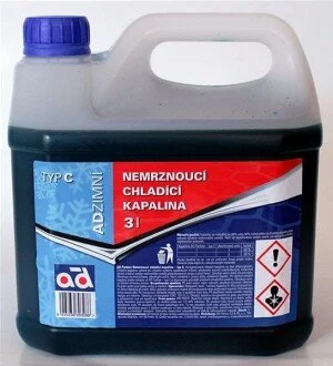Антифриз-концентрат синий, -38 °C, G11, 3 л AD ANTIFREEZE C 3L