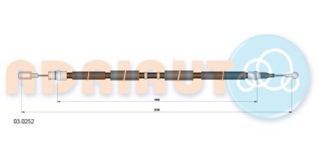 Трос ручного гальма ADRIAUTO 03.0252