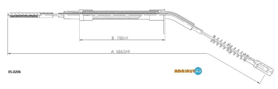 Трос ручного гальма BMW (вир-во Adriauto) ADRIAUTO 05.0206 (фото 1)