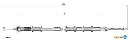 Трос ручного гальма ADRIAUTO 11.0240.2