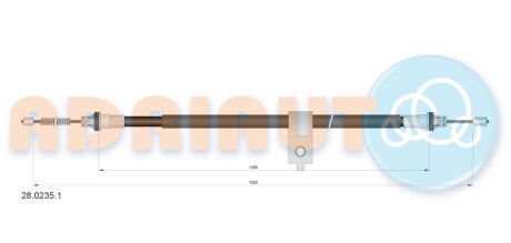 Трос ручного тормоза ADRIAUTO 28.0235.1