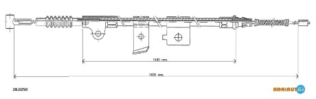Трос ручного тормоза ADRIAUTO 28.0250