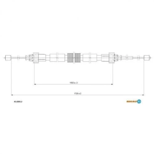 Трос тормозной Adriauto RENAULT/DACIA Duster ADRIAUTO 41.0201.2 (фото 1)