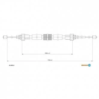 Трос тормозной Adriauto RENAULT/DACIA Duster ADRIAUTO 41.0201.2