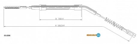 Трос тормозной BMW 518-520i-524 ADRIAUTO AD05.0206 (фото 1)