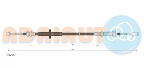 Трос тормозной FIAT Jumper ADRIAUTO AD11.0207.1 (фото 1)