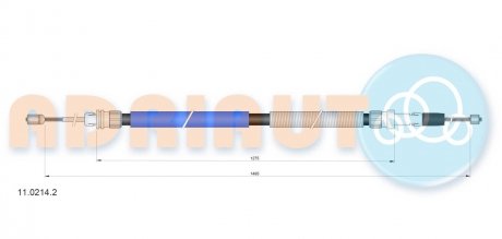 Трос тормозной FIAT C8 ADRIAUTO AD11.0214.2