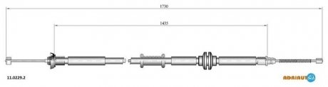 Трос тормозной FIAT Nemo ADRIAUTO AD11.0229.2 (фото 1)