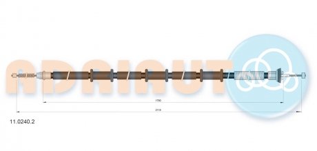 Трос гальмівний FIAT Doblo ADRIAUTO AD11.0240.2