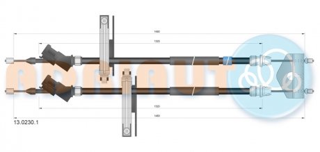 Трос тормозной FORD Focus ADRIAUTO AD13.0230.1 (фото 1)