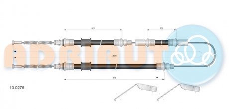 Трос тормозной FORD Transit ADRIAUTO AD13.0276 (фото 1)