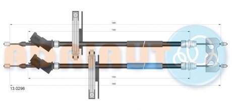 Трос тормозной FORD Focus ADRIAUTO AD13.0296