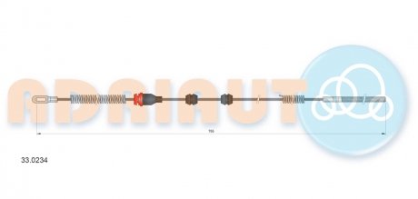Трос гальмівний OPEL Vectra ADRIAUTO AD33.0234 (фото 1)