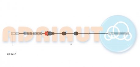 Трос гальмівний OPEL Vectra ADRIAUTO AD33.0247 (фото 1)