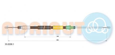 Трос гальмівний CITROEN C4 ADRIAUTO AD35.0208.1