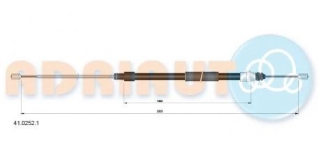 Трос гальмівний RENAULT Megane ADRIAUTO AD41.0252.1 (фото 1)