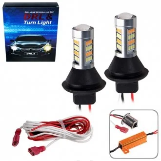 Лампы DRL с функцией "поворот" 2в1/S25/42 SMD-2835/5000K&3000K/12-24V AG 00000060225