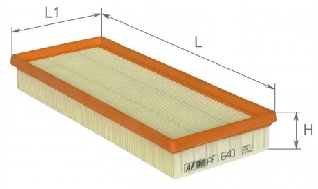 Фільтр повітряний ALPHA FILTER AF1640