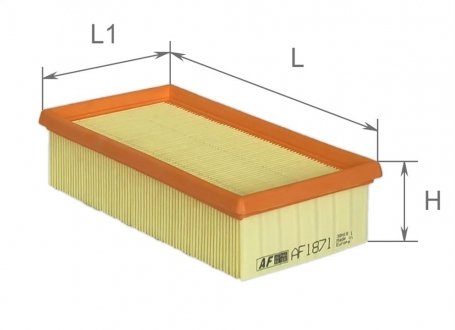 Воздушный фильтр ALPHA FILTER AF1871 (фото 1)