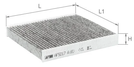 Фільтр салону вугільний ALPHA FILTER AF5017A