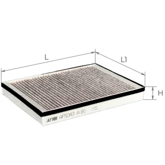 Фільтр салону VW PASSAT 94-96 вугільний (вир-во) ALPHA FILTER AF5043A