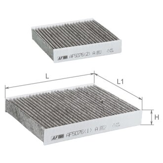 Фільтр салону к-т 2 шт ALPHA FILTER AF5076A-2