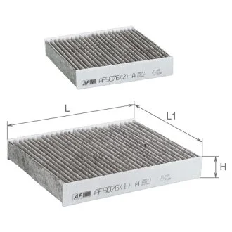 Фільтр салону к-т 2 шт ALPHA FILTER AF5076A-2