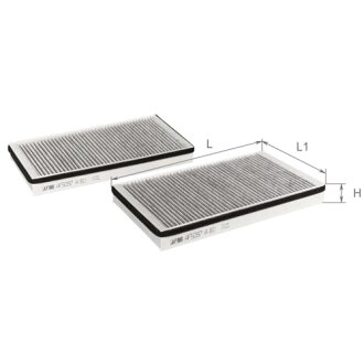 Фільтр салону к-т 2 шт ALPHA FILTER AF5097A-2