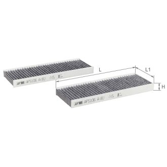 Фільтр салону к-т 2 шт ALPHA FILTER AF5106A-2
