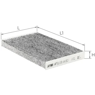 Фильтр салона угольный ALPHA FILTER AF5119A