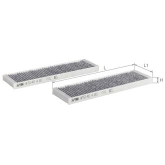 Фільтр салону к-т 2 шт ALPHA FILTER AF5140A-2