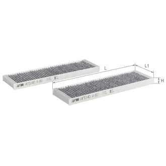Фільтр салону к-т 2 шт ALPHA FILTER AF5140A-2