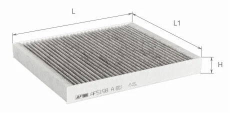 Фільтр салону вугільний ALPHA FILTER AF5158A