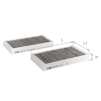 Фільтр салону к-т 2 шт ALPHA FILTER AF5163A-2