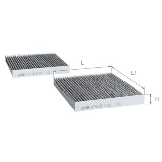 Фільтр салону к-т 2 шт ALPHA FILTER AF5198A-2