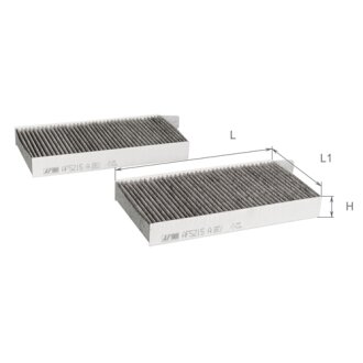 Фільтр салону к-т 2 шт ALPHA FILTER AF5215A-2