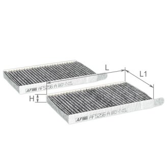 Фільтр салону к-т 2 шт ALPHA FILTER AF5256A-2