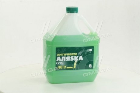 Антифриз Аляска ANTIFREEZE-40 (зеленый) Канистра 5л/4,9 кг АЛЯSКА 5062