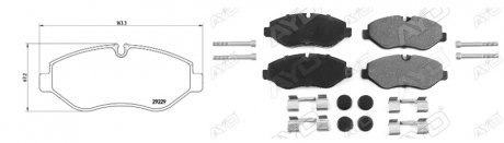 Колодки тормозные, лев/прав, перед APLUS 71271AAP