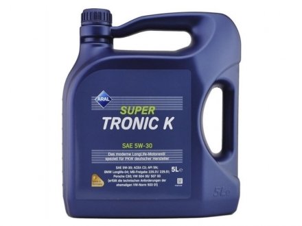 Масла моторные SuperTronic K 5W-30, 5л ARAL 15DBCF