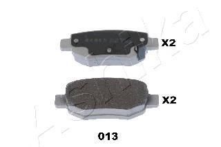 Колодки гальмівні дискові (комплект 4 шт) ASHIKA 51-00-013