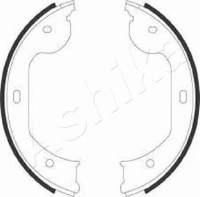 Тормозные колодки задние барабанные ASHIKA 55-00-0104 (фото 1)